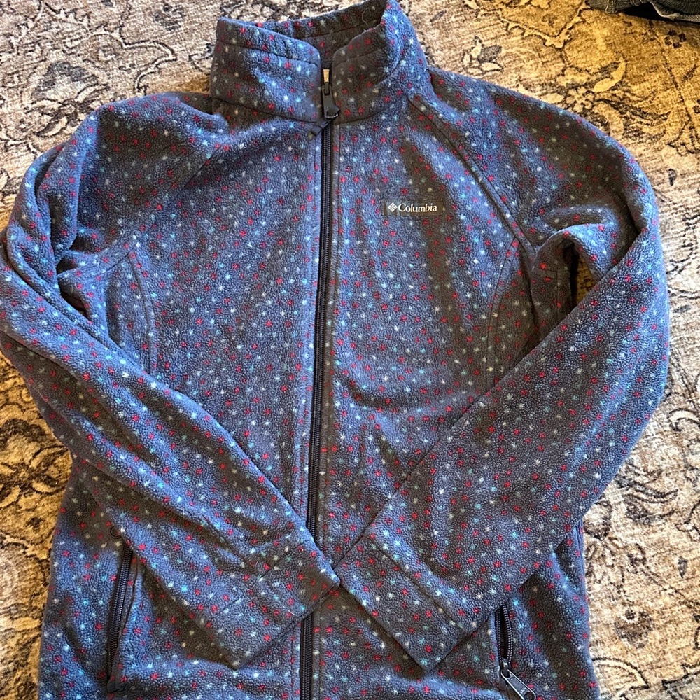 Columbia Navy and Red Patterned Jacket